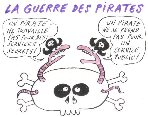 Dessin: Des pirates publient des données privées d'Hacking Team
